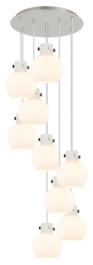 Newton Nine Light Pendant in Polished Nickel (405|119-410-1PS-PN-G410-8WH)