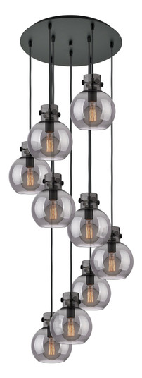 Newton Nine Light Pendant in Matte Black (405|119-410-1PS-BK-G410-8SM)