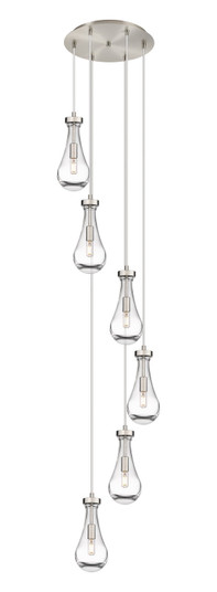 Downtown Urban Six Light Pendant in Brushed Satin Nickel (405|116-451-1P-SN-G451-5CL)