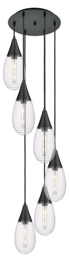 Downtown Urban Six Light Pendant in Matte Black (405|116-450-1P-BK-G450-6SCL)