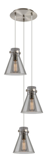 Downtown Urban Three Light Pendant in Brushed Satin Nickel (405|113-410-1PS-SN-G411-8SM)