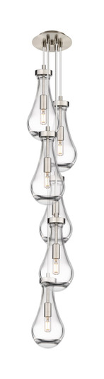 Downtown Urban Six Light Pendant in Brushed Satin Nickel (405|106-451-1P-SN-G451-5CL)