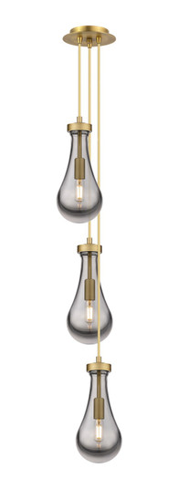Downtown Urban Three Light Pendant in Brushed Brass (405|103-451-1P-BB-G451-5SM)