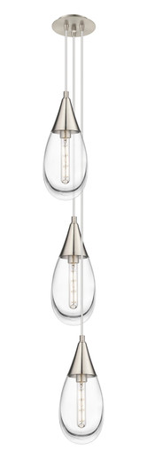 Downtown Urban Three Light Pendant in Brushed Satin Nickel (405|103-450-1P-SN-G450-6CL)