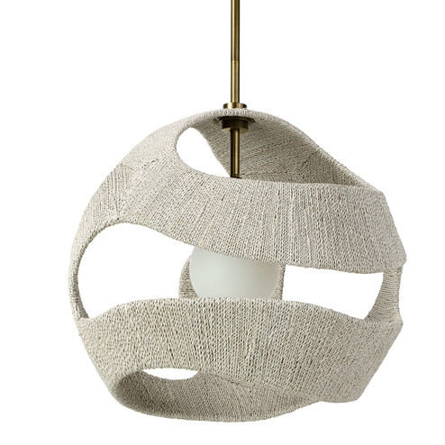 Corsica One Light Pendant in Antique Brass / Whitewash (515|2980-79)