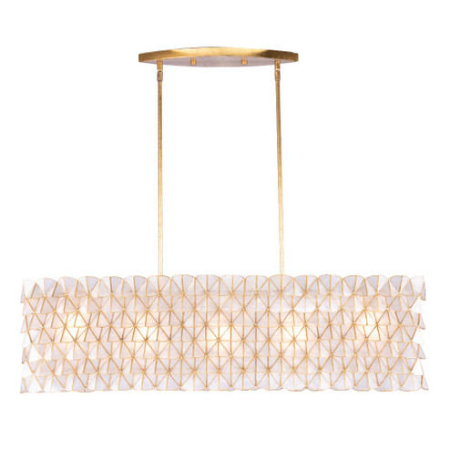 Flair Five Light Island Pendant in Oxidized Gold Leaf (33|520061OL)