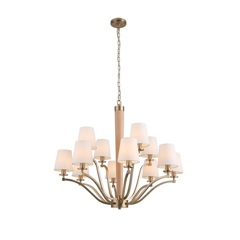 Curva 12 Light Chandelier in Brushed Champagne Gold (33|518972BCG)
