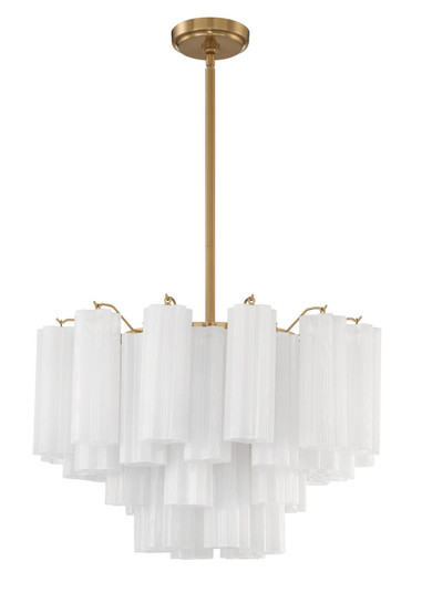 Addis Nine Light Chandelier in Aged Brass (60|ADD-308-AG-WH)