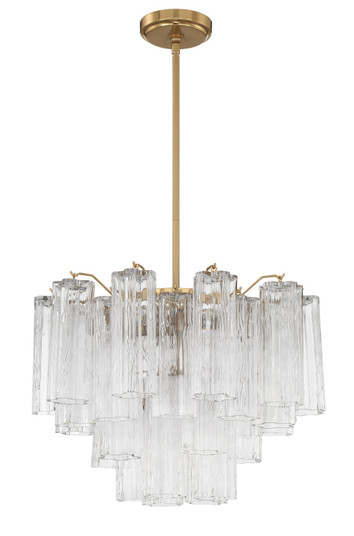 Addis Six Light Chandelier in Aged Brass (60|ADD-306-AG-CL)