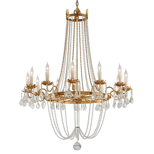 Viola 12 Light Chandelier in Vintage Gold Leaf (67|F5367-VGL)