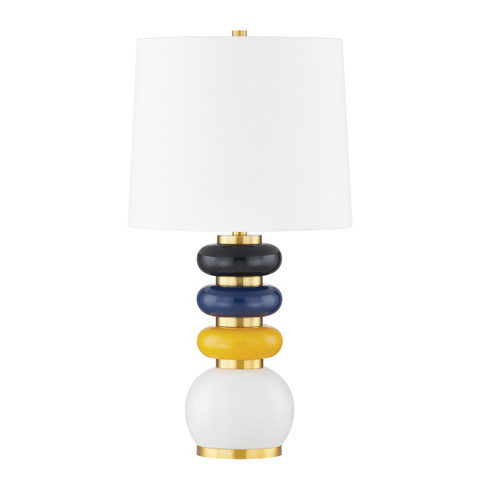 Robyn One Light Table Lamp in Aged Brass/Ceramic Mod Mix (428|HL820201-AGB/CMM)