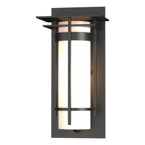 Banded Banded with Top Plate Small Outdoor Sconce in Coastal White (39|305992-SKT-02-GG0066)