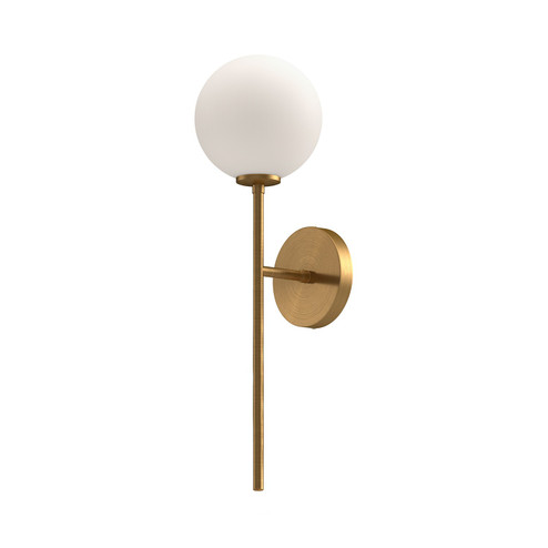 Cassia One Light Wall Sconce in Aged Gold/Opal Matte Glass (452|WV549101AGOP)