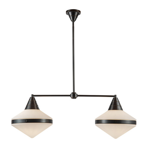 Willard Two Light Linear Pendant in Urban Bronze/Opal Matte Glass (452|LP348241UBOP)