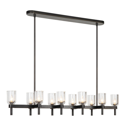 Lucian Ten Light Linear Pendant in Urban Bronze/Clear Crystal (452|LP338052UBCC)