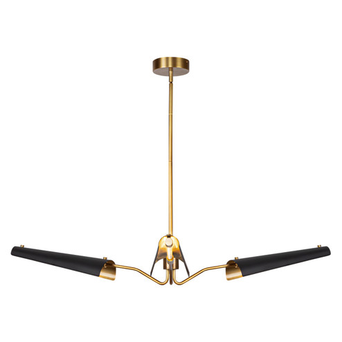 Osorio LED Chandelier in Matte Black/Vintage Brass (452|CH347346MBVB)