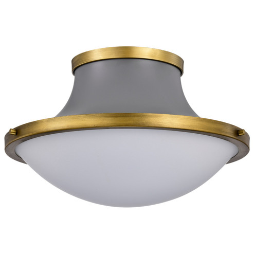 Lafayette Three Light Flush Mount in Matte Gray (72|60-7916)