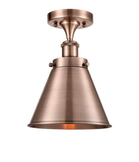 Ballston Urban One Light Semi-Flush Mount in Antique Brass (405|916-1C-AB-M13-AB)