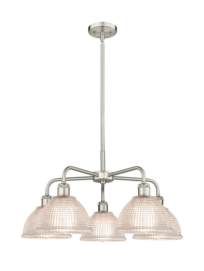 Ballston Five Light Chandelier in Satin Nickel (405|516-5CR-SN-G422)