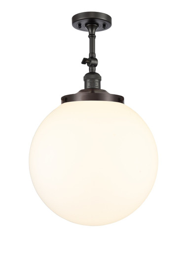 Franklin Restoration One Light Semi-Flush Mount in Oil Rubbed Bronze (405|201F-OB-G201-14)