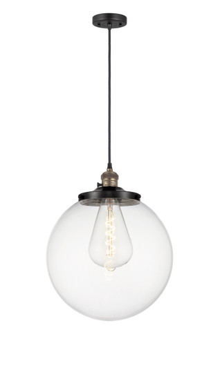 Franklin Restoration One Light Mini Pendant in Black Antique Brass (405|201CSW-BAB-G202-14)