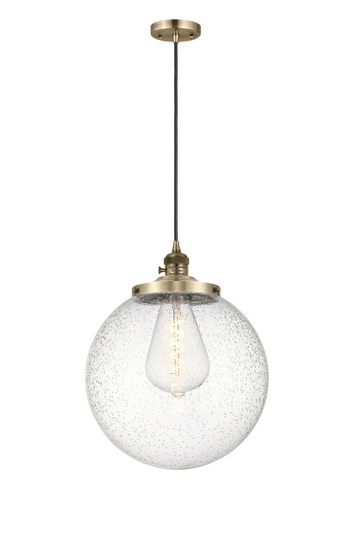 Franklin Restoration One Light Mini Pendant in Antique Brass (405|201CSW-AB-G204-14)