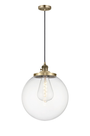 Franklin Restoration One Light Mini Pendant in Antique Brass (405|201CSW-AB-G202-14)