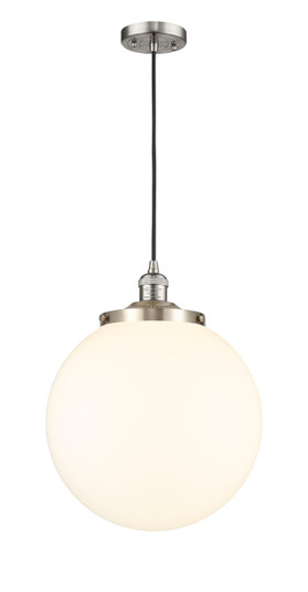 Franklin Restoration One Light Mini Pendant in Brushed Satin Nickel (405|201C-SN-G201-14)