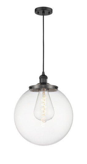 Franklin Restoration One Light Mini Pendant in Matte Black (405|201C-BK-G202-14)