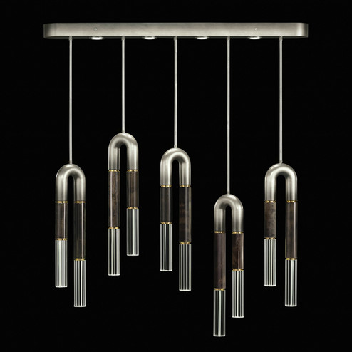 Antonia LED Linear Pendant in Ombre Silver/Brass/Charcoal (48|923140-711ST)
