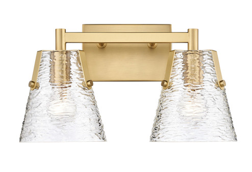 Analia Two Light Vanity in Modern Gold (224|1101-2V-MGLD)