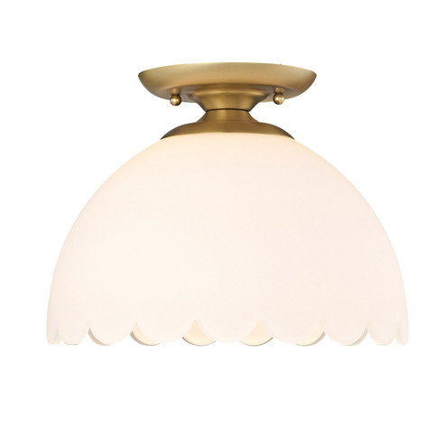 Dorinda One Light Semi-Flush Mount in Brushed Champagne Brass (62|6954-SF BCB-OP)