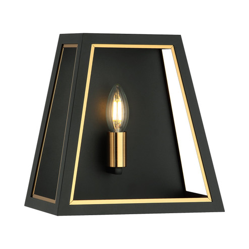 ROSALIE One Light Wall Sconce in Matte Black + Aged Gold Brass (423|W72101MBAG)
