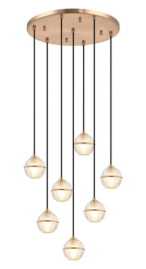 MISTY Seven Light Pendant in Aged Gold Brass (423|C33107AG)