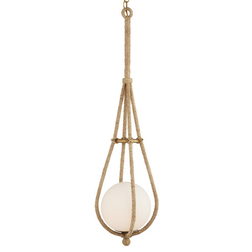 Passageway Collection One Light Pendant in Natural/Dorado Gold/Frosted White (142|9000-1104)