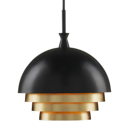 Salviati Collection Three Light Pendant in Black/Gold Leaf (142|9000-1075)