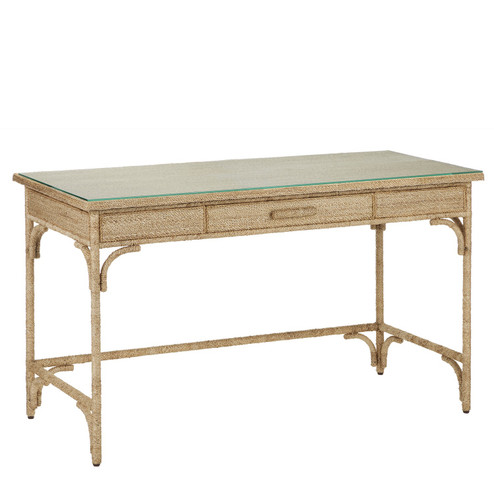 Olisa Desk in Natural/Brown Carafe/Clear (142|3000-0245)