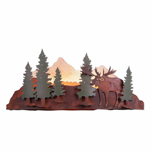 Crestline-Moose One Light Wall Sconce in Pine Green/Rust Patina (172|A11328-04)