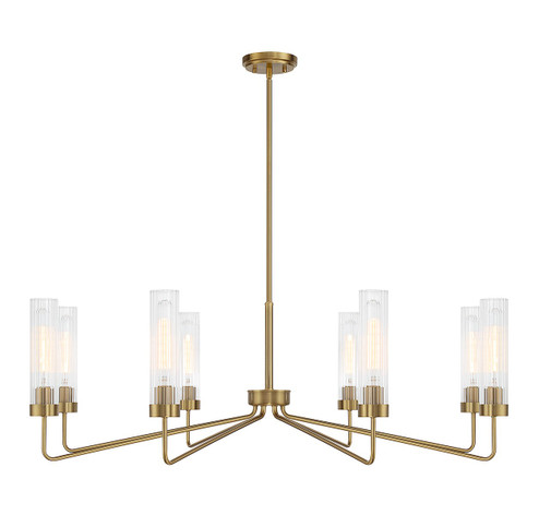 Baker Eight Light Chandelier in Warm Brass (51|1-8860-8-322)