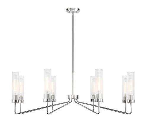 Baker Eight Light Chandelier in Polished Nickel (51|1-8860-8-109)