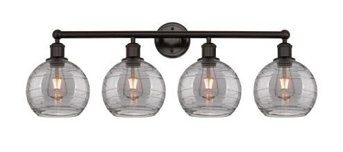 Edison Four Light Bath Vanity in Oil Rubbed Bronze (405|616-4W-OB-G1213-8SM)