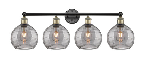 Edison Four Light Bath Vanity in Black Antique Brass (405|616-4W-BAB-G1213-8SM)