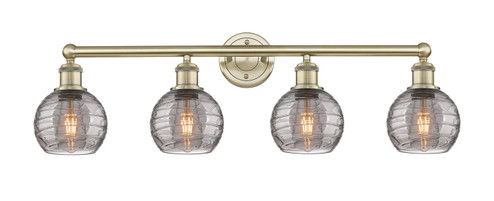 Edison Four Light Bath Vanity in Antique Brass (405|616-4W-AB-G1213-6SM)