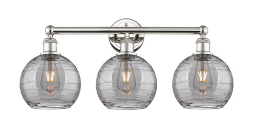Edison Three Light Bath Vanity in Polished Nickel (405|616-3W-PN-G1213-8SM)