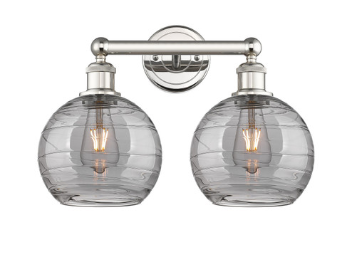 Edison Two Light Bath Vanity in Polished Nickel (405|616-2W-PN-G1213-8SM)