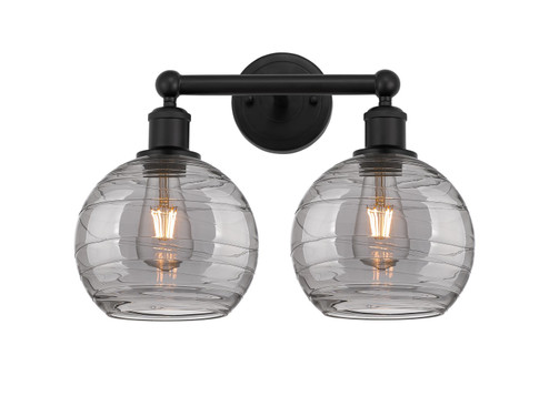 Edison Two Light Bath Vanity in Matte Black (405|616-2W-BK-G1213-8SM)