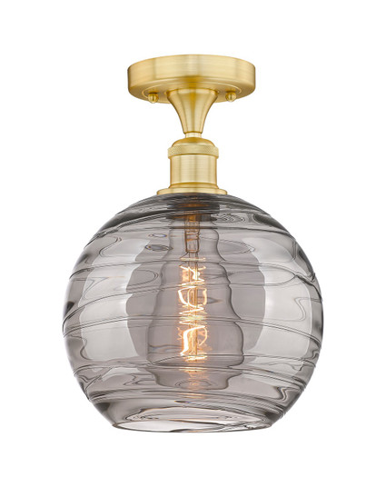 Edison One Light Semi-Flush Mount in Satin Gold (405|616-1F-SG-G1213-10SM)