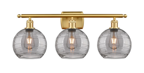 Ballston Three Light Bath Vanity in Satin Gold (405|516-3W-SG-G1213-8SM)