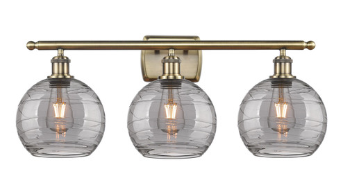 Ballston Three Light Bath Vanity in Antique Brass (405|516-3W-AB-G1213-8SM)