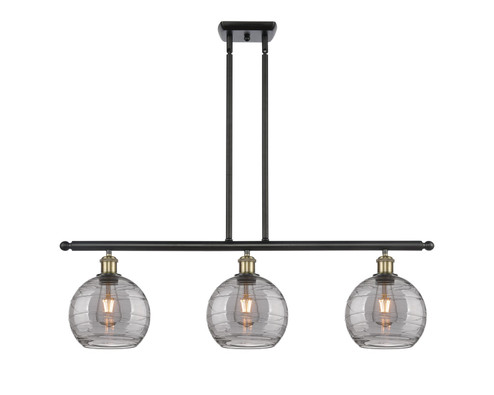 Ballston Three Light Island Pendant in Black Antique Brass (405|516-3I-BAB-G1213-8SM)